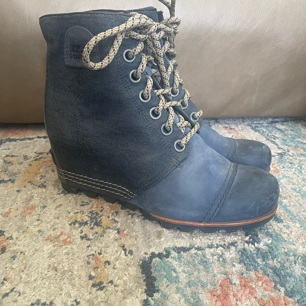 Sorel PDX Wedge Bootie - blue black - 9.5 - Picture 2 of 7